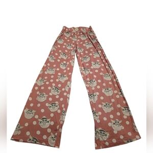 Munki Munki Sleepwear Star Wars Collection Pink Grogu Baby Yoda Pajama Pants M